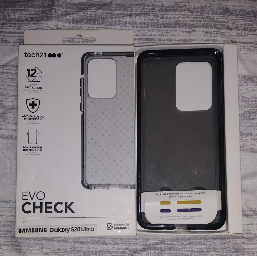 Samsung Galaxy S20 Ultra Tech21 Evo Check Case - Black